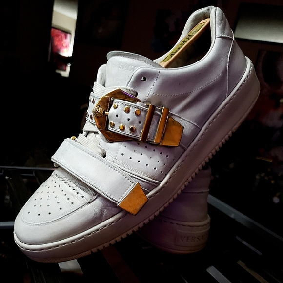 Versace studded leather  sneakers - Picture 6 of 8